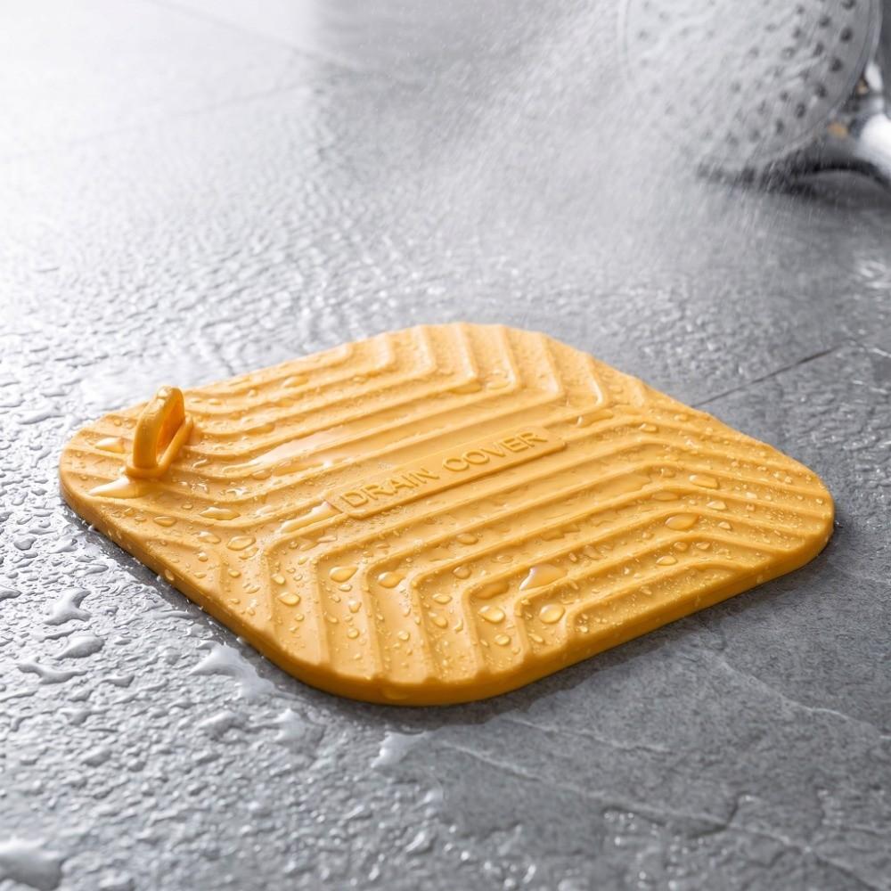 Grey, Green, Yellow, Red Anti-clog Silicone Floor Drain Cover Washing machine drain pipe sealing оранжевый