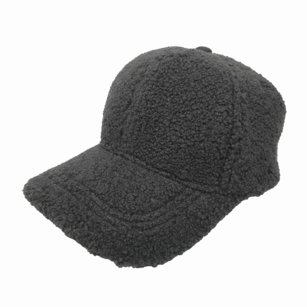 Thicken Plush Snapback Fuzzy Winter Peaked Cap Vintage Lamb Wool Baseball Cap Outdoor