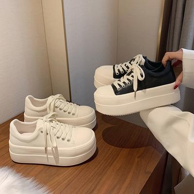 Little White Shoes Spring/Summer New Edition Sponge Cake Bottom Board Shoes Lightweight Casual Shoes for Women