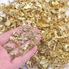 Bright Gold Color Random Mix 10/20/30/50/100pcs Starfish Hasama Butterfly Metal DIY Pendant Charm For Jewelry Making Accessories