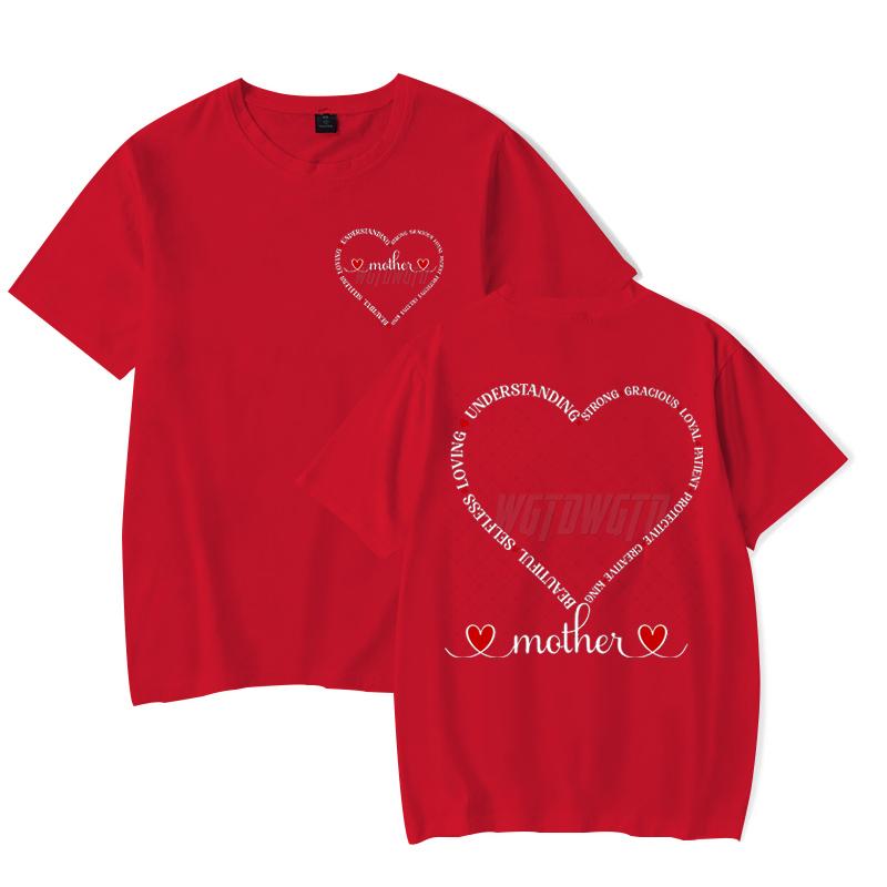 Mothers Day Gift Short Sleeve Tshirt Crew Neck Happy Mothers Day Shirt Fashion Woman Clothing Letter Print Classic Tops Tees