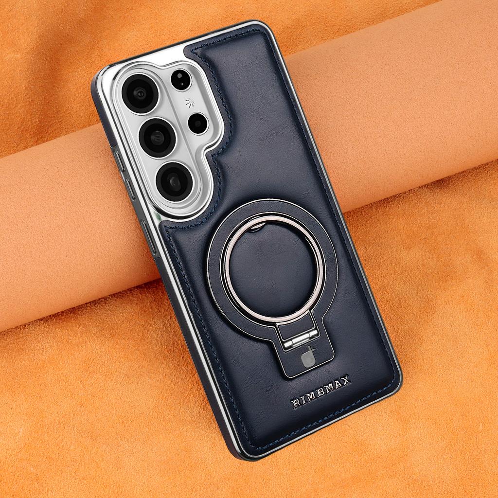 Custodia Lussuosa Business con Cavalletto Magnetico per Samsung S26 Ultra S25 S24 Plus Protezione Lenti Presa Comoda Copertura Antiurto