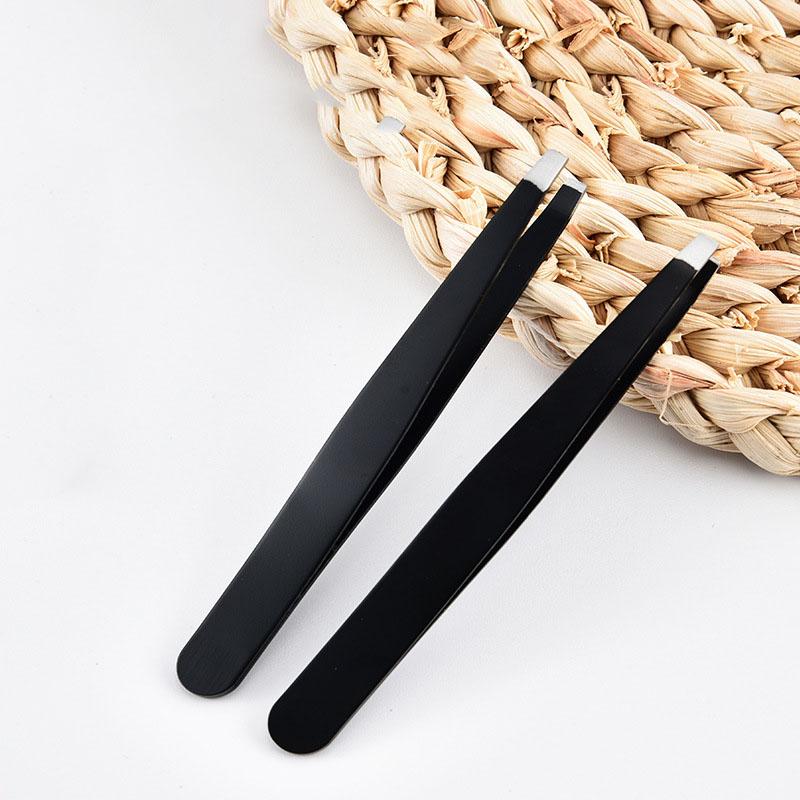 Women's Eyebrow Clip Stainless Steel Black Eyebrow Trimmer Men's Plucking Tweezers Beard Clip 4 Styles