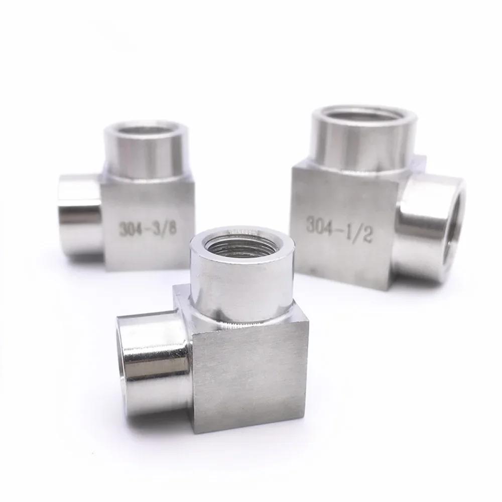 High Presssue 1/8" 1/4" 3/8" 1/2" 3/4" 1" BSP NPT Female Male Elbow Angle 90 Degree Coupler 304 Stainless Pipe Fitting Water Gas