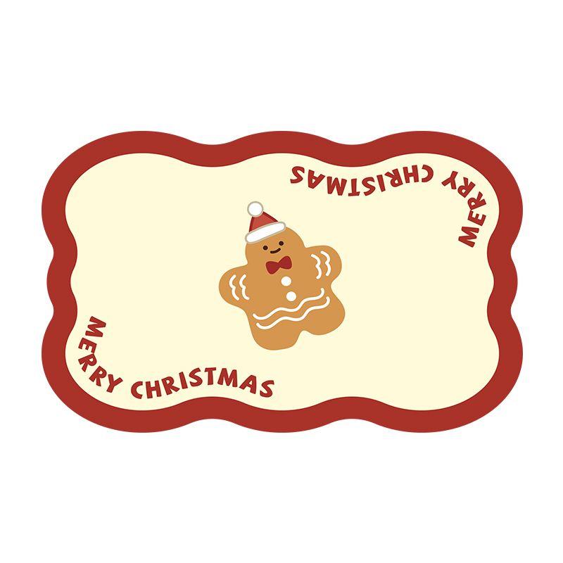 Weiche Kieselgur Weihnachts-Elemente Toilette Haushalt Fußmatte Toilette Saugmatte Badezimmer Tür Rutschfeste Fußmatte Teppich