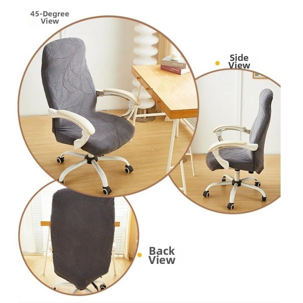 Soft High Back Dining Chair Cover Stretch Jacquard Slipcover Stretch Chair Cover Elastic Spandex Kitchen Chair Cover Dining Room