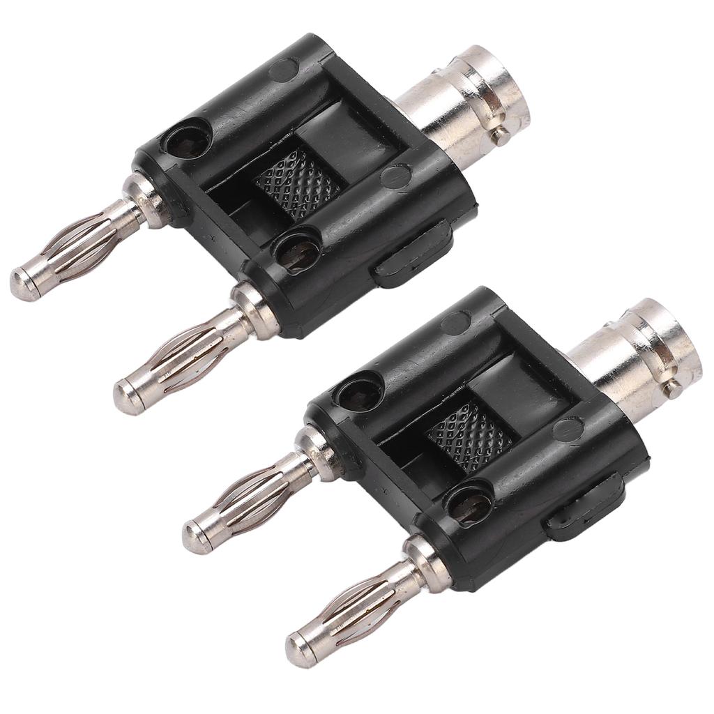 2PCS J.20022 4mm Banana Plug Connector BNC Female to Double Row Banana Connector Adapter