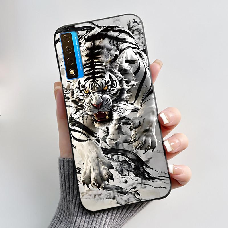 Case For TCL 20S 20L 20L+ 20 Pro 5G Luxury Cute Love Rabbit Funny Black Soft Silicone Phone Case For TCL20 20Pro 5G Back Cover