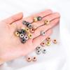5Pcs 6.5x9mm Cylindrical Spacers Bead DIY Jewelry Making Large Hole Wheel Beads Necklace Bracelet Paved Zircon Brass Accessories