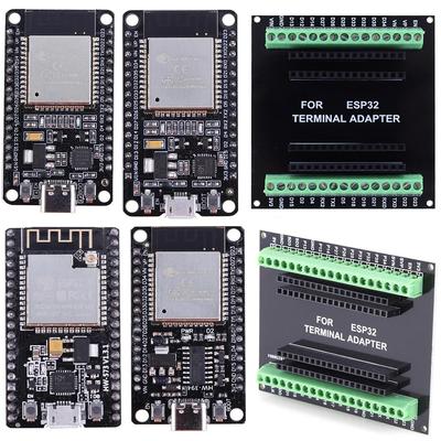Carte de développement ESP32 TYPE-C/Micro-USB CH340C CP2102 WiFi+Bluetooth Dual Core NodeMCU-32S Lua Carte d'extension ESP-WROOM-32