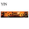 Spooky Backdrop for Home Large Happy Halloween Banner Outside, 70 x 15 Inch Yard Sign Reusable Flag, Welcome Garden Fence Party Decoration Front Porch