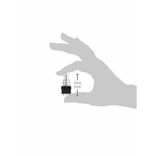 Alpha 3PDT Heavy-Duty Foot Switch (Black) for DIY Effects Pedals, Set of 3 (TWA-FSW-BKx3)