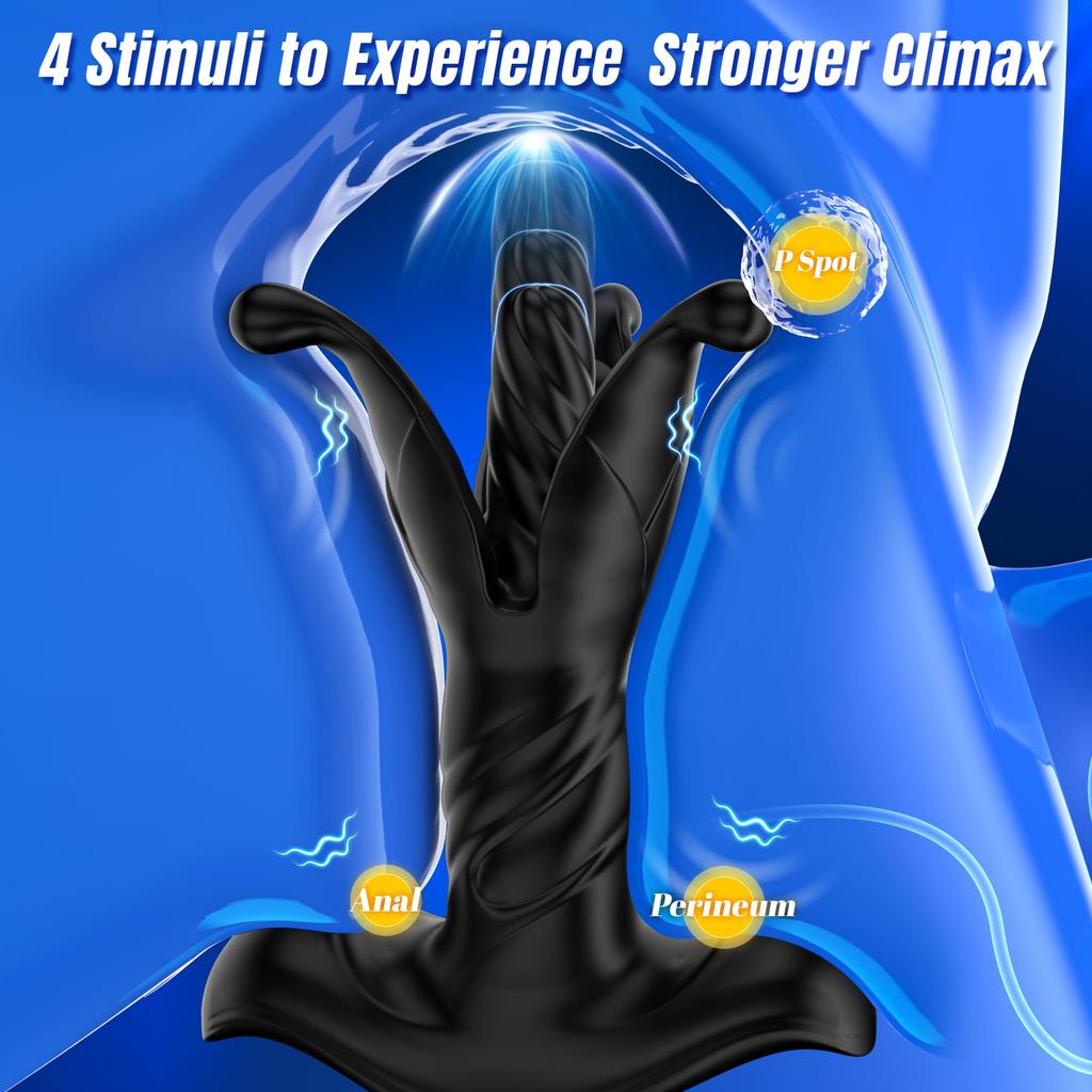 BEISAR Prostate Massager Anal Toy, Male Butt Plug, Adult Toy, Male Vibrator, 9 Vibration Modes (Tension, Pulsation, and Thrusting), App-Controlled