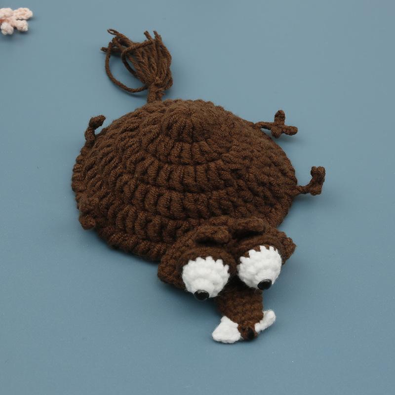 Finished Handwoven Animal Cup Coaster Creative Crochet Coffee Cup Coaster Desk Decor