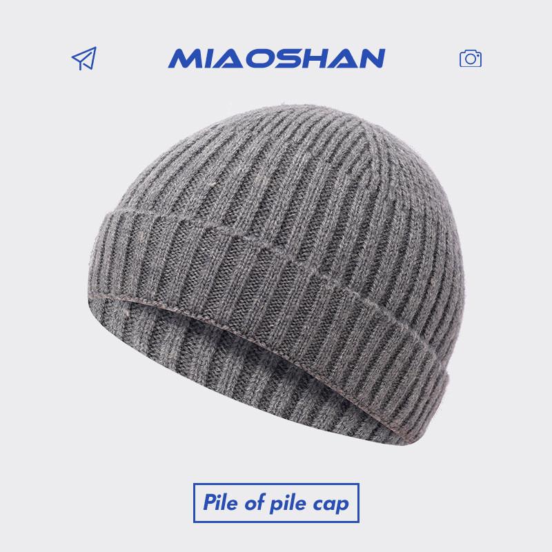 Cotton Unisex Fashionable Knit Hat Soft Round Top Beanie For Cold Seasons