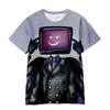 Cartoon Animation Surveillance Man Toilet Man TV Man Funny Cartoon Series 3D Printing Casual Loose Children's Clothing T-Shirt