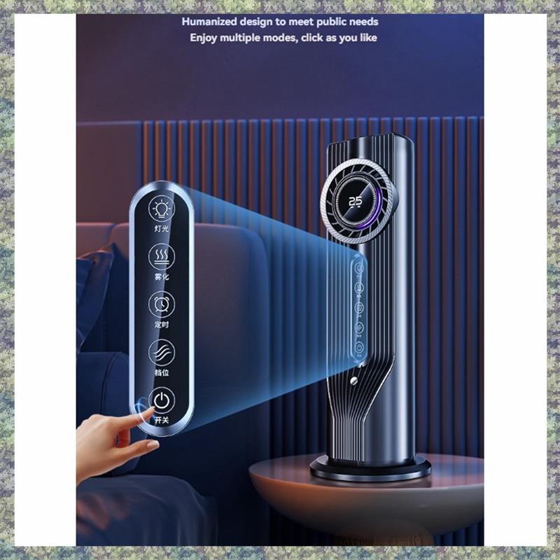 WON Bedroom Tower Fan Silent USB Water Cooling Fan Portable Water Mist Humidification Water Cooling Fan Desktop Air Cooler White