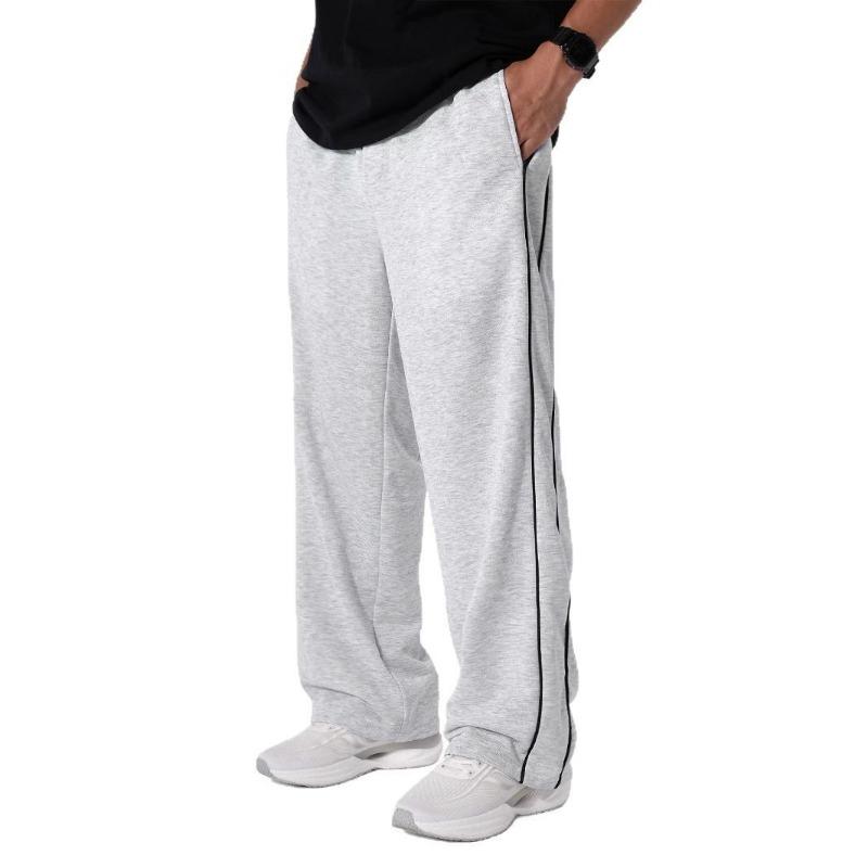 Sports casual pants retro sweatpants trend straight loose wide-leg trousers