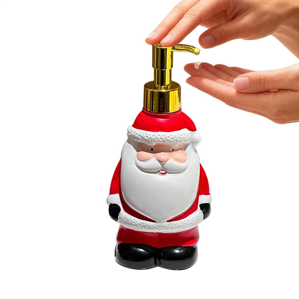 Christmas Bathroom Soap Dispensers Santa Claus Christmas Decor Bathroom Decor Hand Soap Dispenser for Restroom Powder Room