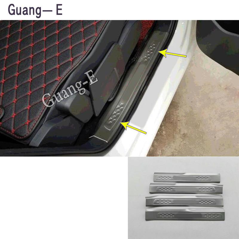 For VW Volkswagen Touran L 2016 2017 2018   Styling Cover Pedal Door Sill Scuff Plate Cover Inner Built Threshold Parts