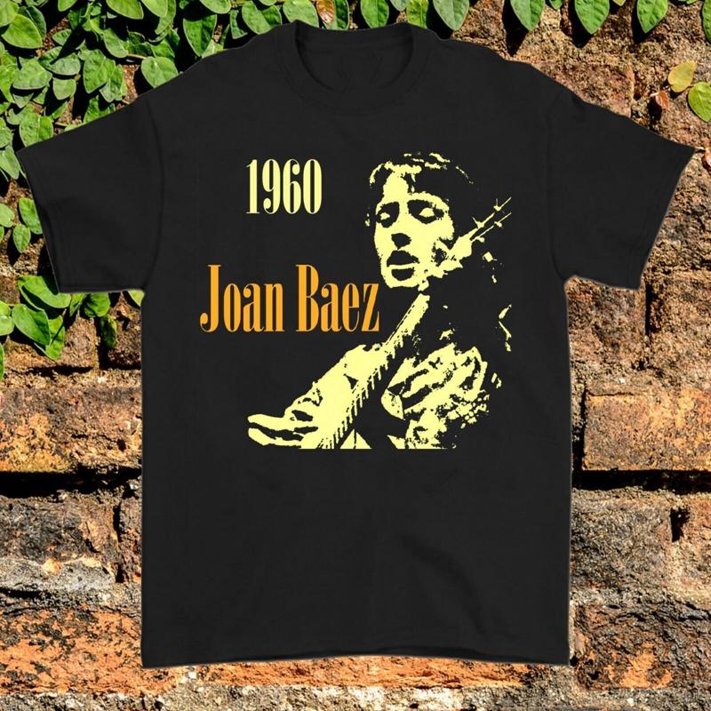 Hot Joan Baez T Shirt All My Trials Men Size 1J02
