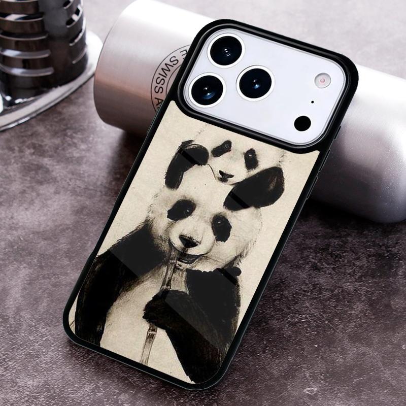 Cute Panda Fashion Phone Case For iPhone 17 16 15 14 13 12 11 Pro Max Plus 17Air Soft Silicone Cover