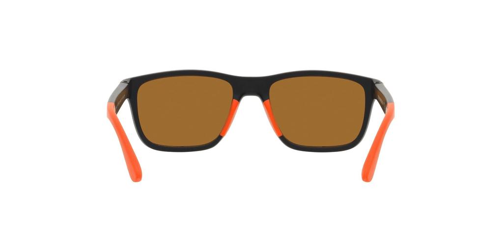 Emporio Armani EK4002F Matte Black Polar Size 48 Kids' Sunglasses, Frame/Brown Lens,