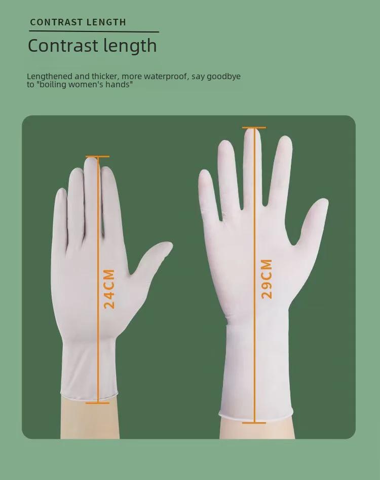 Strapazierfähige Nitril-Spülhandschuhe für Damen - Lebensmittelqualität, verdickt, ideal für Küchen- und Hausarbeitenreinigung