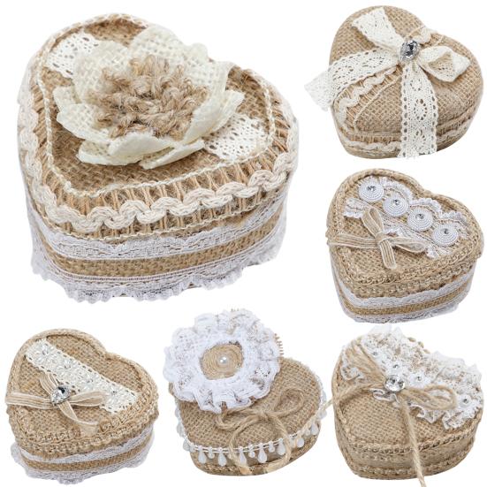 High-quality Durable Rustic Ring Bearer Holder Lightweight Wedding Box for Anniversary