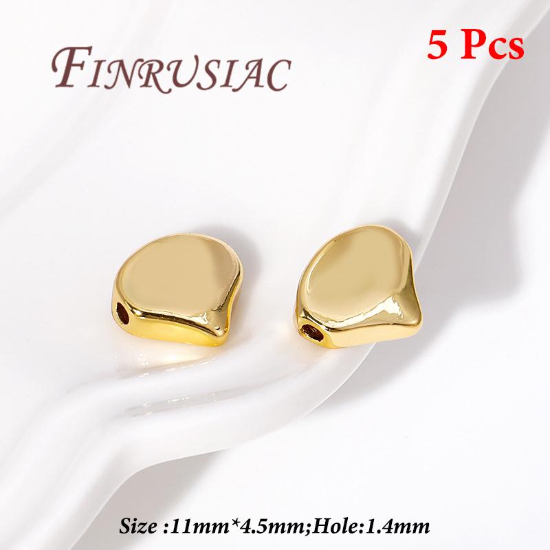 18K Gold Plated Metal Beads,Spacer Beads For Bracelets,Separator For Bead,DIY Jewelry Accessories,Necklace Bead Findings