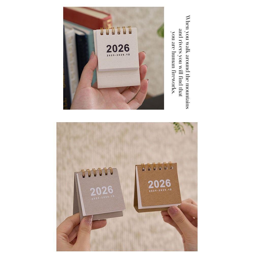 Spiral-Mini-Kalender Schreibtischdekoration Tagesplaner 2026 Schreibtischkalender Büro Schulbedarf
