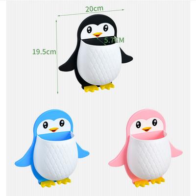 Penguin Storage Rack Bathroom Toothbrush Toothpaste Makeup Brush Storage Box Drain Rack Wall Hanging Bedside Storage Rack