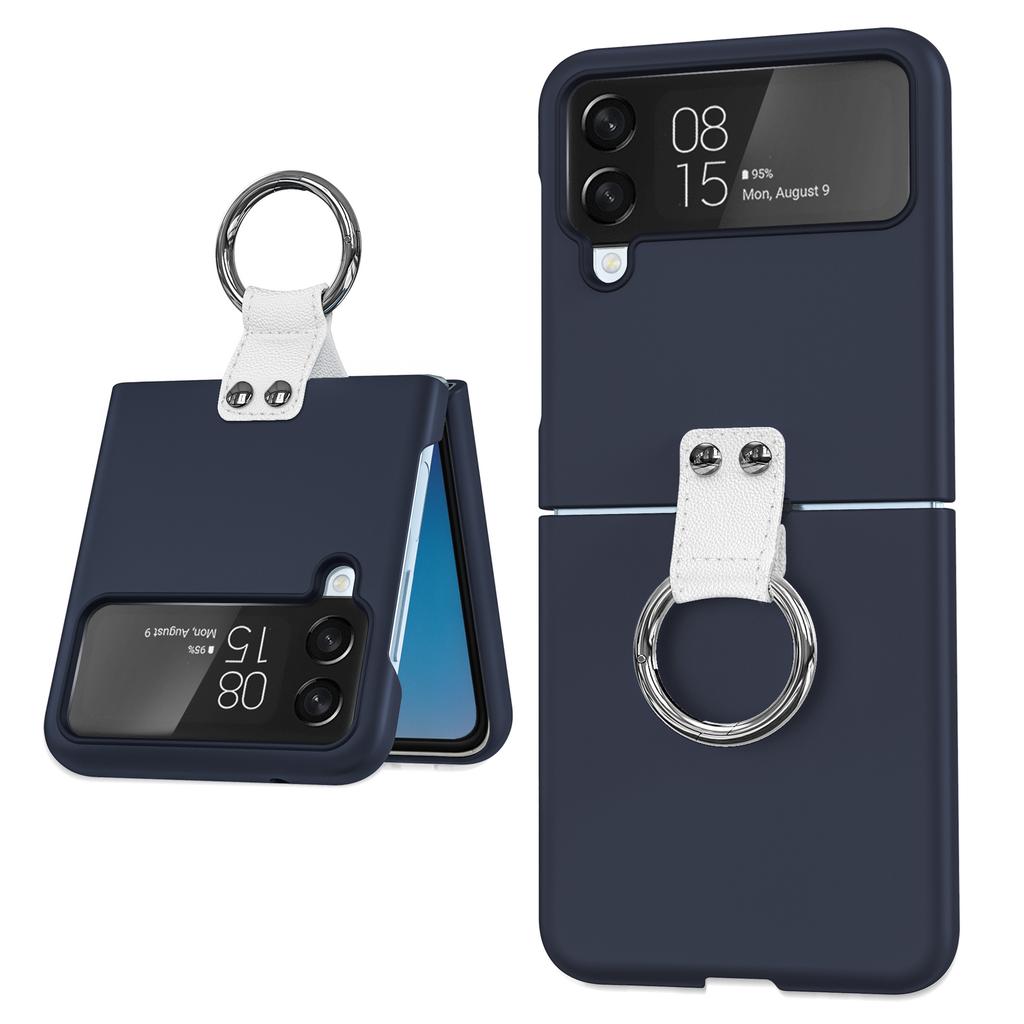 Applicable to Samsung ZFlip1 Folding Mobile Phone Case Lanyard ZFlip1 Ring Frosted Skin Mobile Phone Case