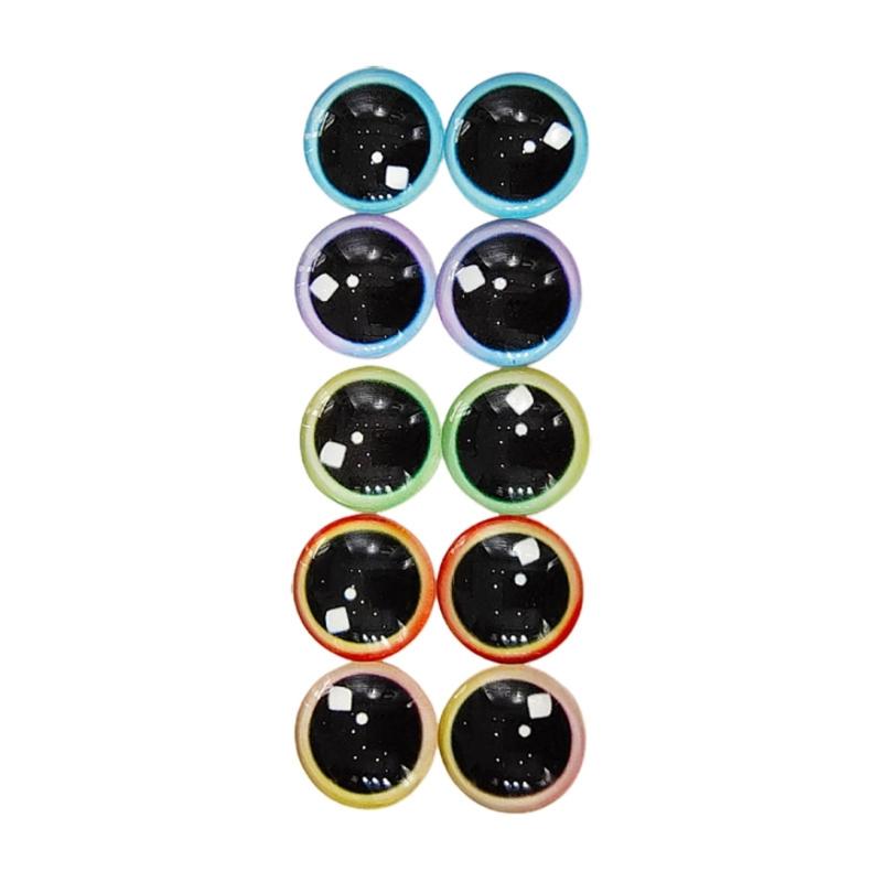 Plastic Doll Eye Set for DIY Crafts Plastic Safety Eyes Semi Sphere DIY for Handmade Toy Soft Craft Crocheting