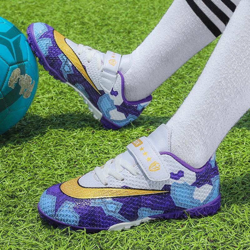 

Children s Soccer Shoes for All Seasons, Girls Professional Competition Training Shoes, Students Non-Slip Cleats with Rotating Buckle for Boys and 39