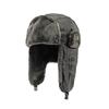 Men Autumn Winter Velvet Ear Protection Warm Bomber Hats Women PU Windproof Snow-proof Riding Hat Ski Slouchy Cap