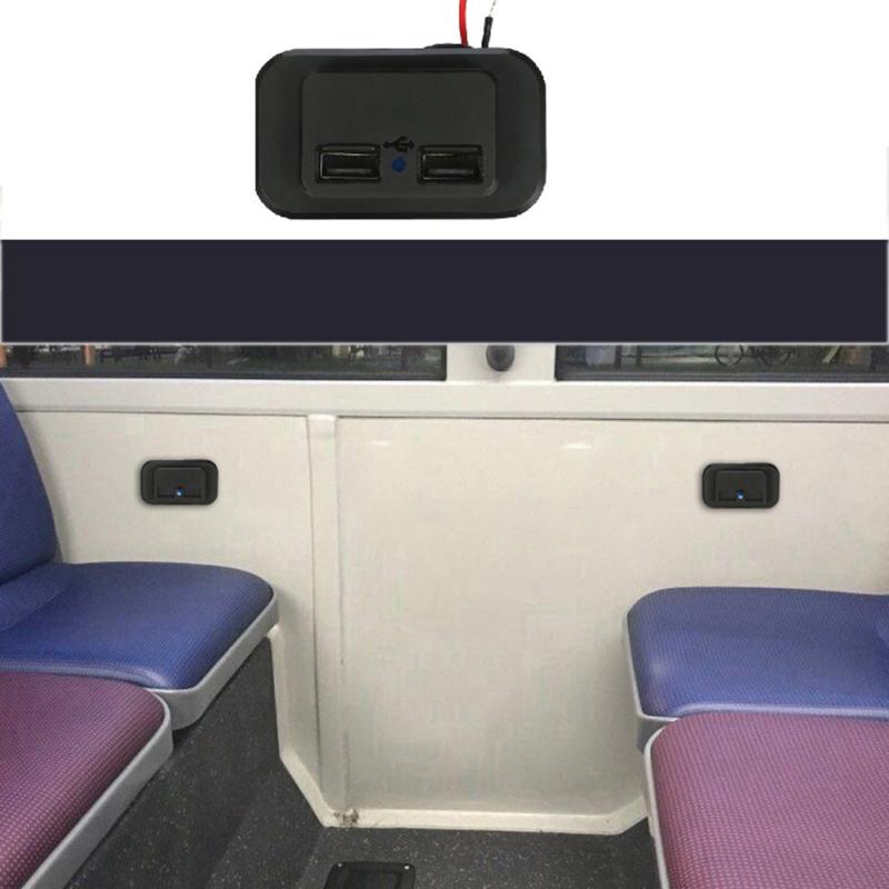 Dual Usb Car Charger Socket 5v 3.1a Multi Port Switch Panel Modified Usb Charging Plug Mount For Rv