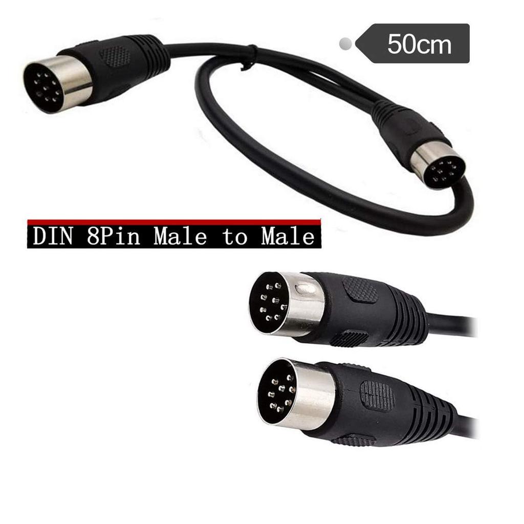 Rosebe DIN Male to Male MIDI DIN Speaker Cable MIDI Extension Cable DIN Signal Audio Connection Cable 8-Pin Connector, 8-Pin 8-Pin Cable, 8-Pin