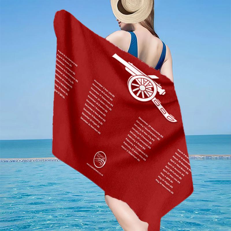 1PC Arsenal Celebration Moment Beach Towel - Soft, Absorbent Microfiber, Lightweight, Ideal for The Beach, Parties, Travel, Camping fan gifts