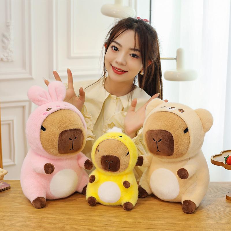 Cross-dressing Capybara Plush Toy Cute Rabbit Bear Kapibara Doll Grab Machine Exchange