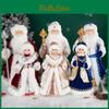 Fille de Bonbon Père Noël Seau à Neige Avec Musique Sac de Rangement Peluche Décoration de Noël Cadeaux Ornements du Nouvel An Décor