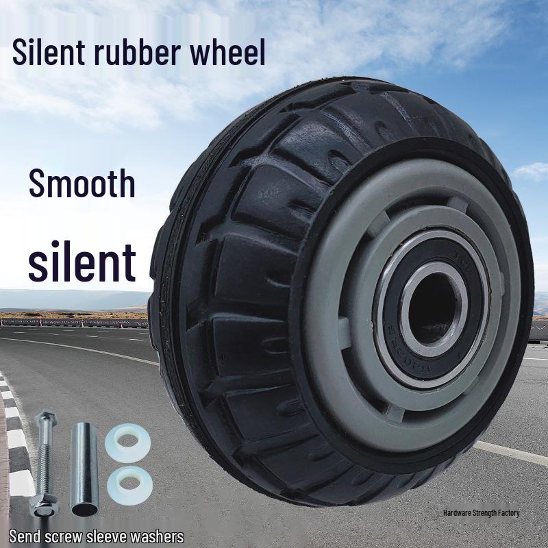 Silent Rubber Swivel Casters for Platform and Hand Trucks: 3-8 Inch, Light To Heavy Duty