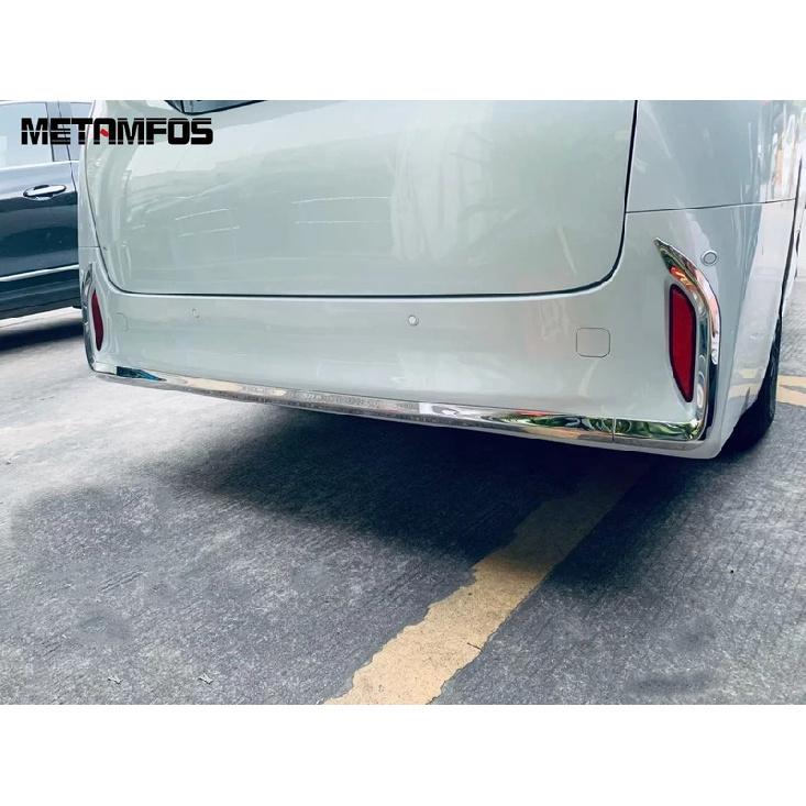 For Toyota Alphard Vellfire 2024 2025 2026 Steel Rear Bumper Lip Trim Body Kit Spoiler Splitter Diffuser Accessories Car Styling