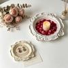 Vintage Floral Relief Creative Display Tray Rose Embossed Jewelry Organizer  Jewelry Arrangement