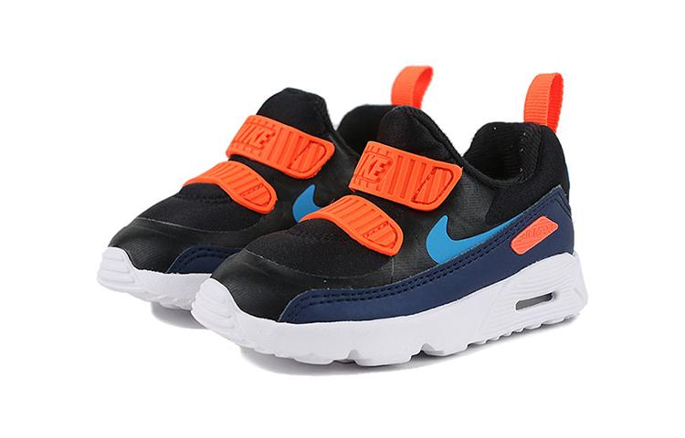 Nike Air Max Tiny 90 Cushioning Low top Toddler Shoes Black Orange Baby 881924-020