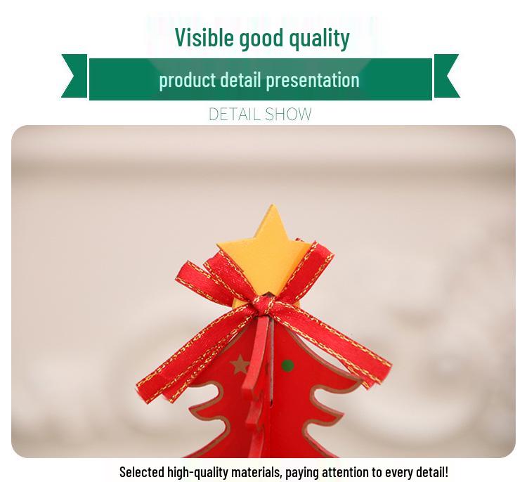 Wooden Rotating Christmas Tree Music Box - Holiday Decoration & Children's Gift