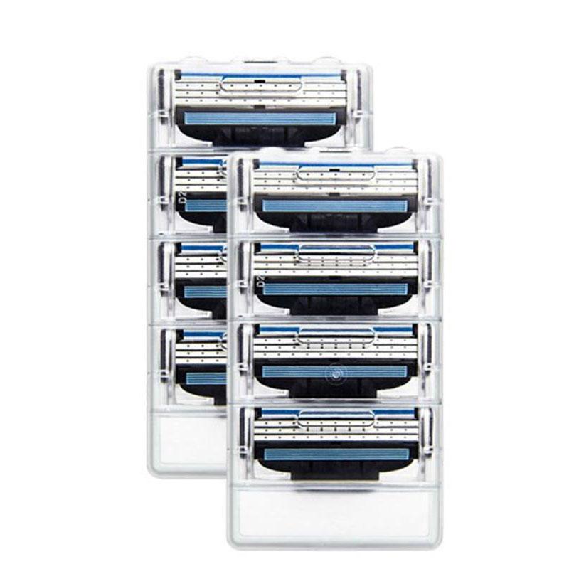 8PCS 3 Layers Blade Men Shaving Cassettes Shaving Cartridge Razor Blades