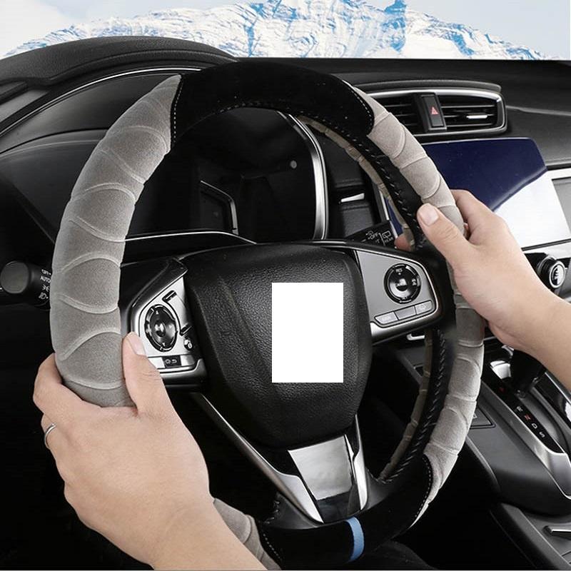 

Cover Wheel Steering Short Plush Car Interior Handle For Various Car Models StyleA