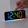 Color Changing Bedside Clock LED Time Week Date Display Quiet Night Light Brightness Adjustable Home Bedroom Accessory