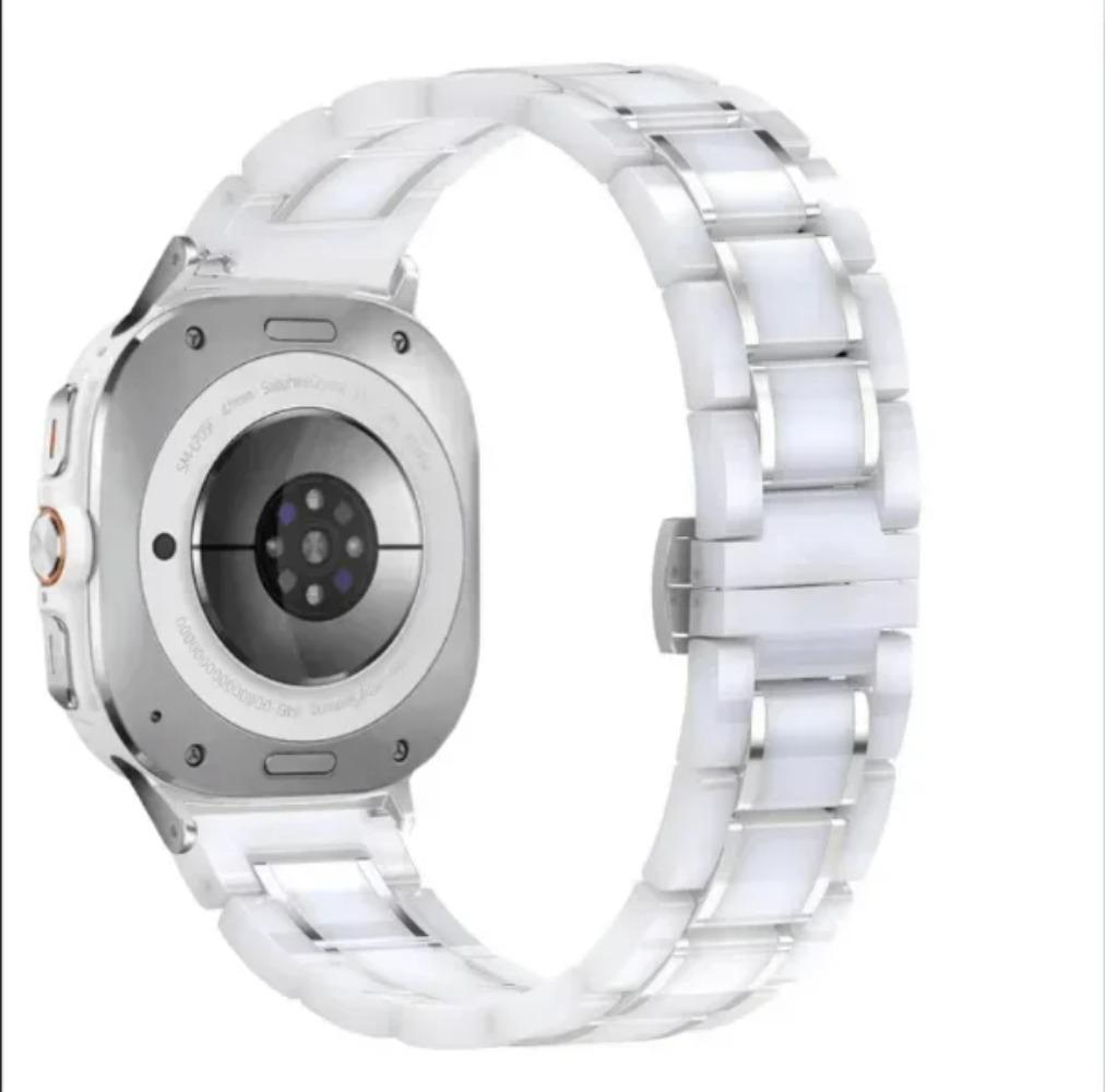 Keramický řemínek pro Samsung Galaxy Watch 8 Classic 46mm/Ultra 2025 47mm Náramek pro Galaxy Watch 8 44mm 40mm Kovový náramek